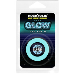 RockSolid by Doc Johnson Cockring phosphorescent The Big O 32 mm Bleu